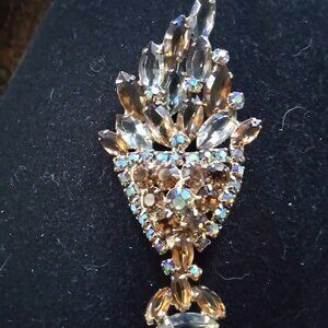 Rhinestone brooch unmarked EC